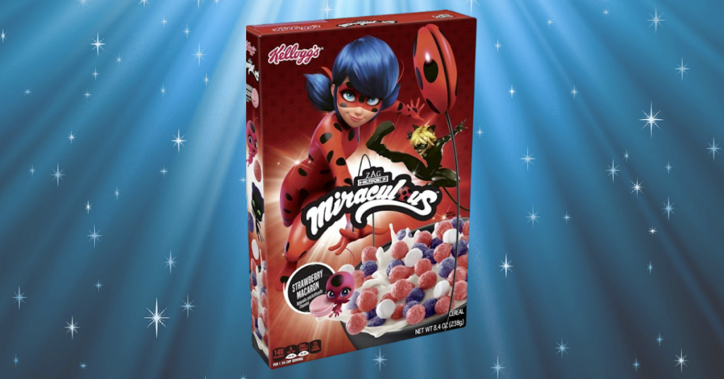 A box of Kelloggs Miraculous Cereal