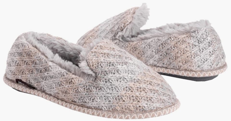 Pair of pastel colored slippers