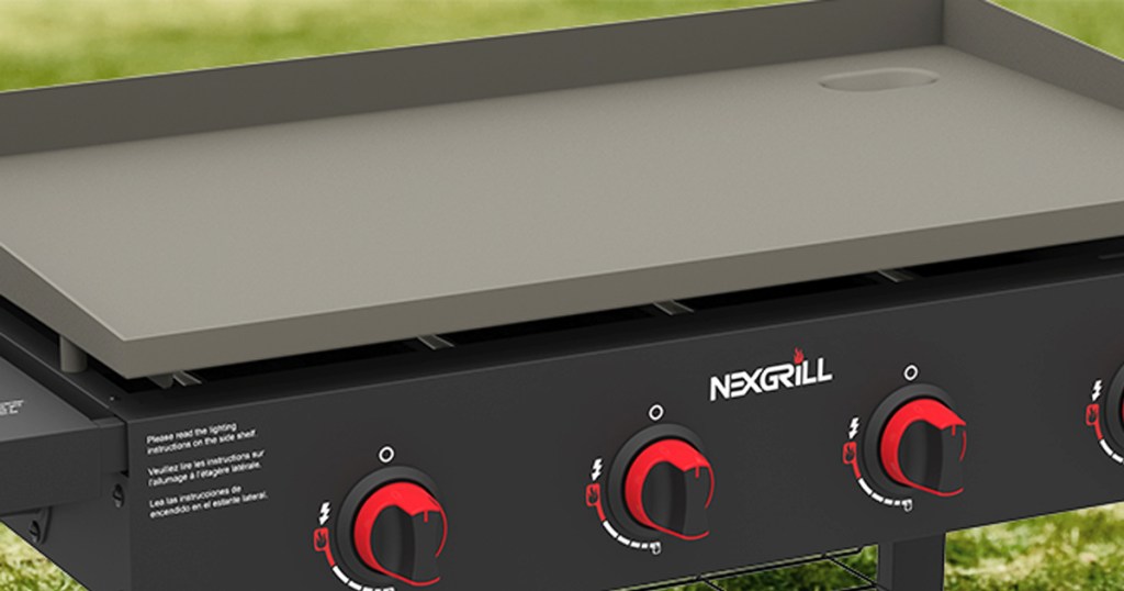 close-up of nexgrill griddle cooking surface