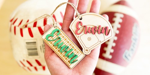 Personalized 3D Wooden Sports Tags Just $15.88 Shipped | Perfect for Bags, Luggage & More