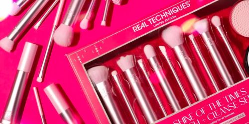 Real Techniques 12-Piece Brush & Cleanse Gift Set + Eye Shadow Kit ONLY $23.99 on Ulta.com
