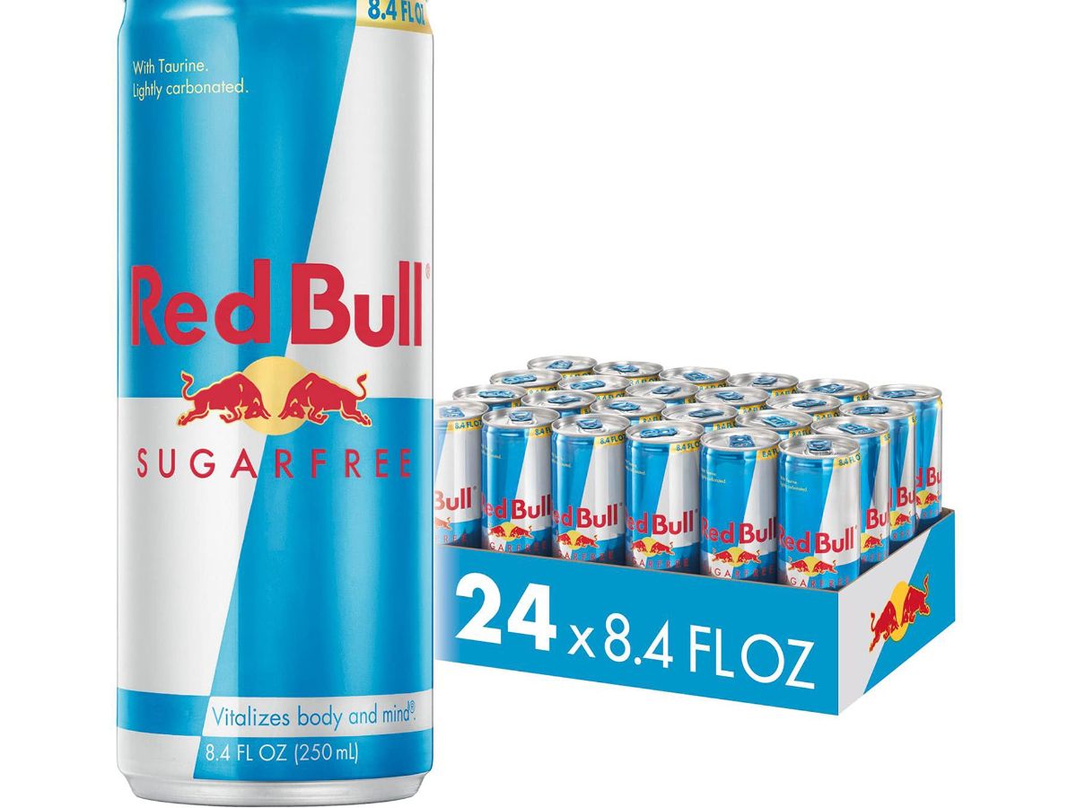 Cans of sugar free Red Bull