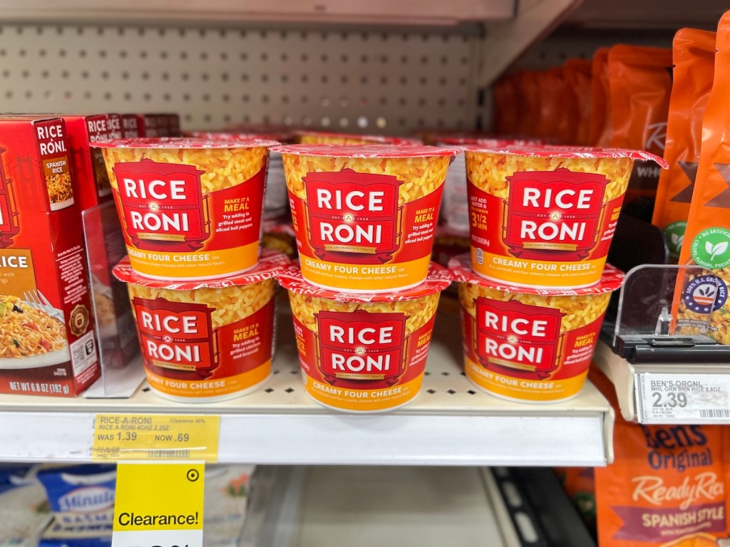 Row of Rice-A-Roni A Roni Creamy Four Cheese Rice Cups at Target