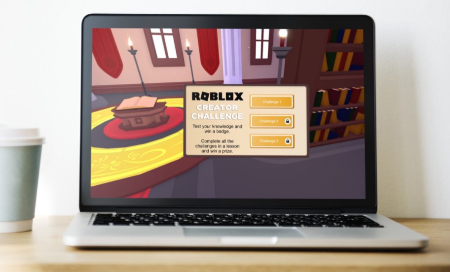 The Roblox Creator Challenge for 2024 shown on a computer