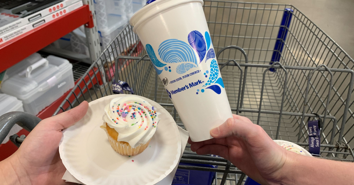 person holding Sam's Club food court freebies 