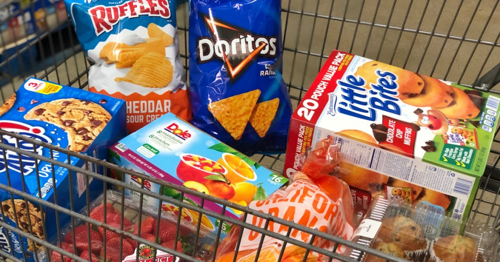 Sam's club grocery haul in cart