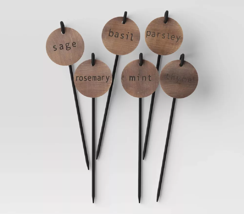 This set of copper herb markers for the garden are one of the mothers day gifts at Target to consider