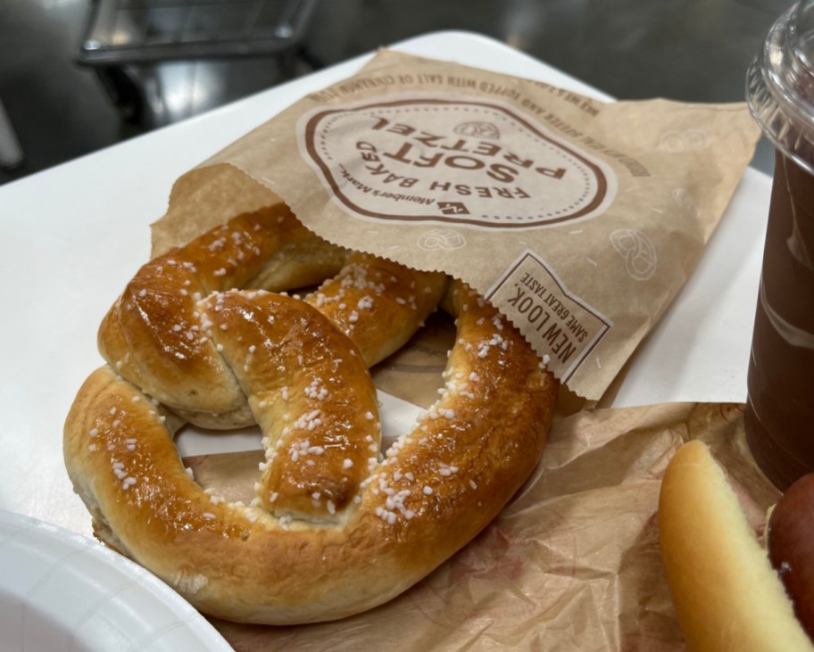 A giant soft baked pretzel from Sam''s Club