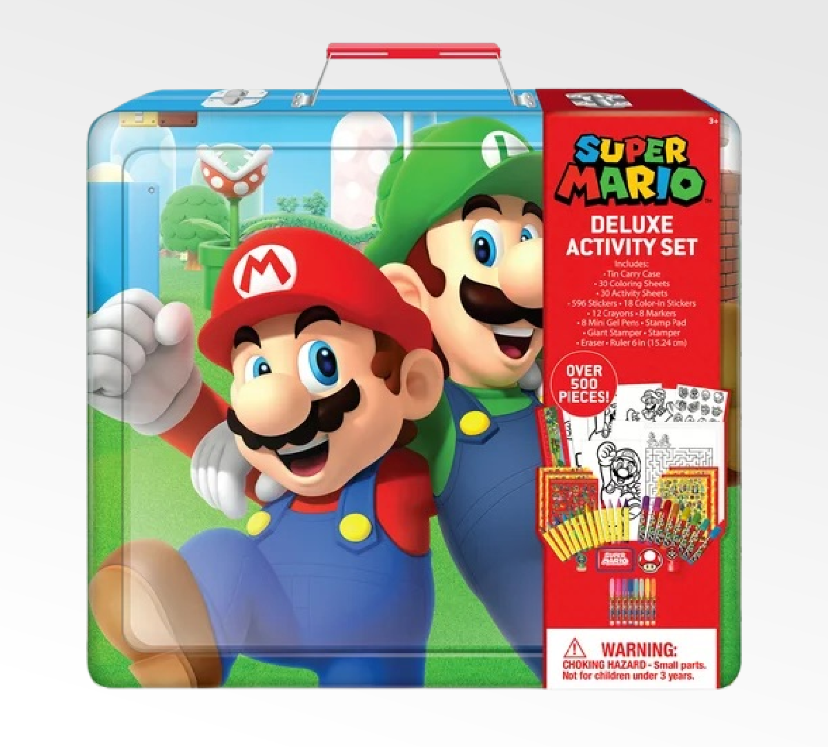 Super Mario Activity Set in a metal box From Walmart