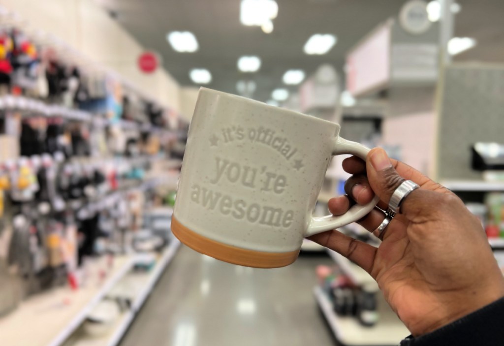 This You're Awesome coffee mug is one of the fun and frugal mother's day gifts at Target