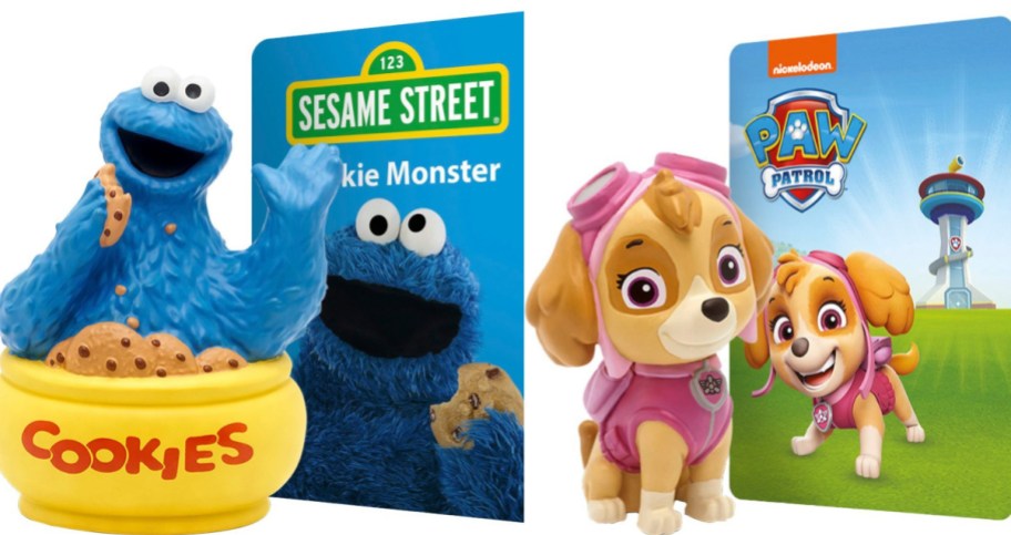 Tonie Audio Play Figurine Cookie Monster and paw patrol Skye
