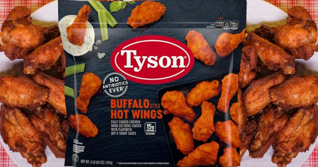 Huge bag of Tyson frozen Buffalo wings