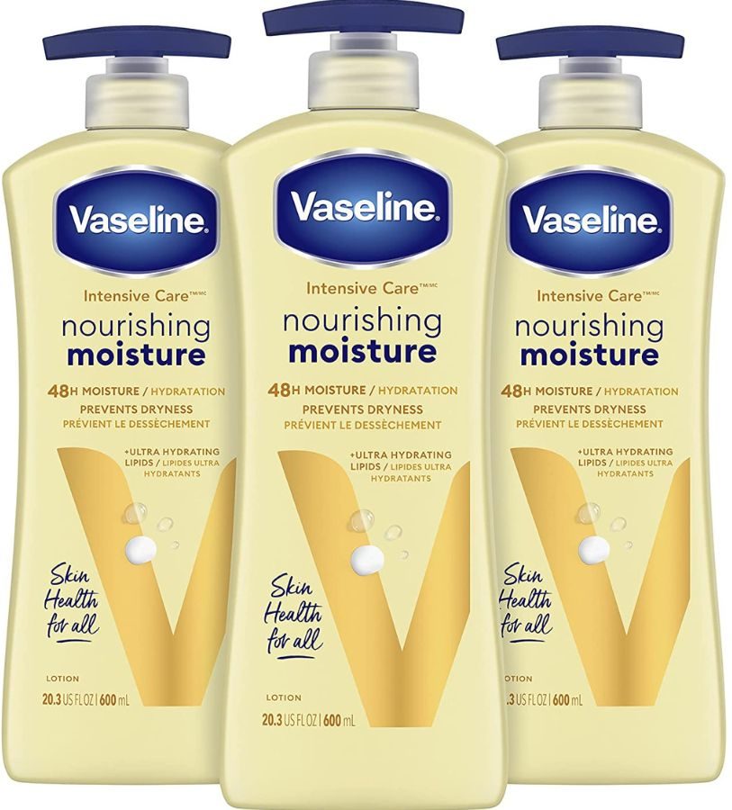 3 bottles of Vaseline Moisturizing Lotion