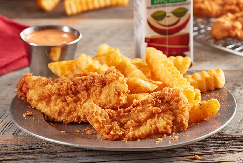 Zaxbys Kiddie Fingerz meal which is free this mothers day with the purchase of one adult meal