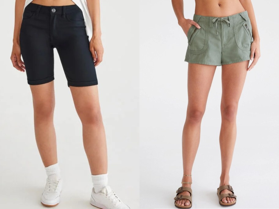 women wearing bermuda shorts and cargo shorts