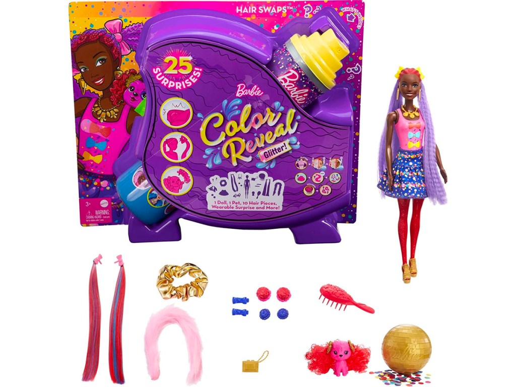 barbie color reveal doll box with barbie and accessories