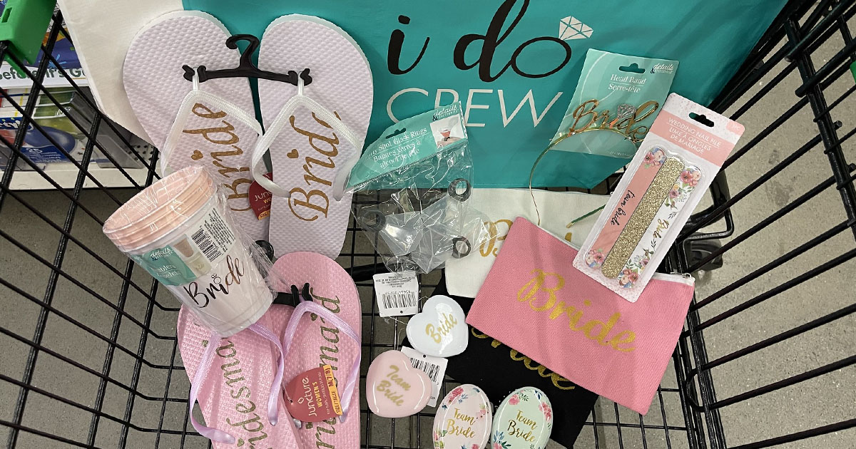 bridal party gifts in shopping cart
