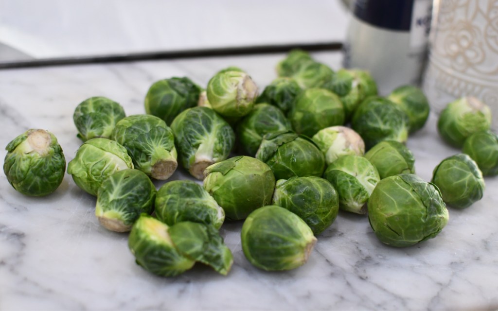 brussel sprouts on counter
