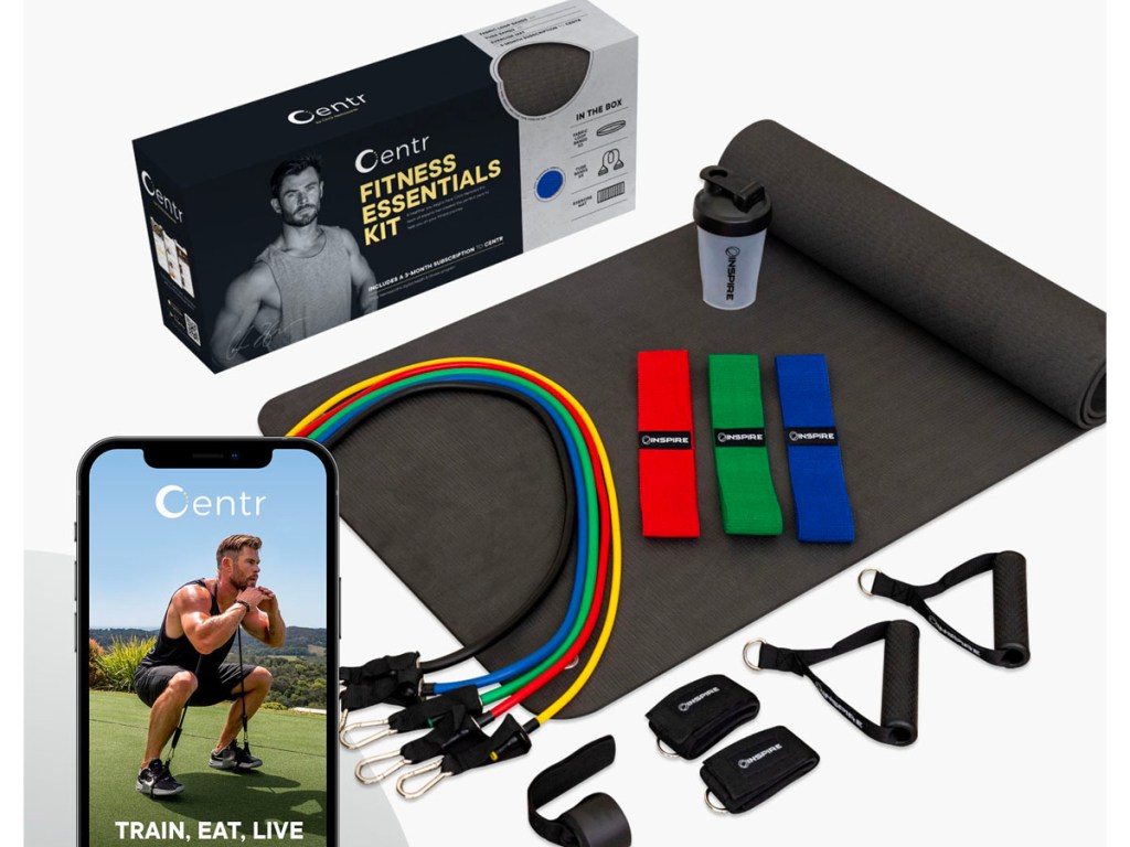 centr fitness kit stock image