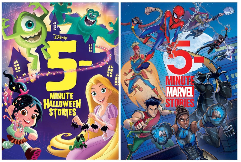 disney halloween and marvel story books stock images