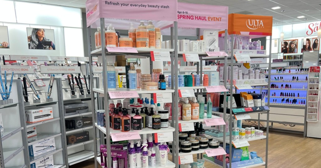 display of ulta spring collection
