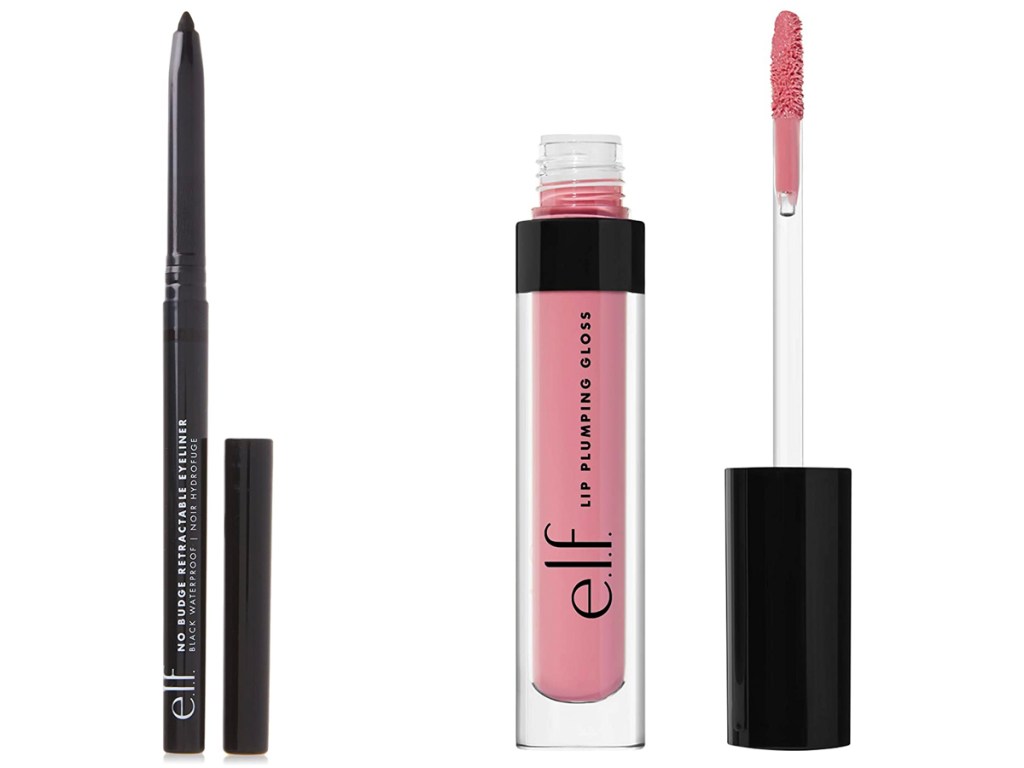elf retractable eyeliner and plumping lip gloss