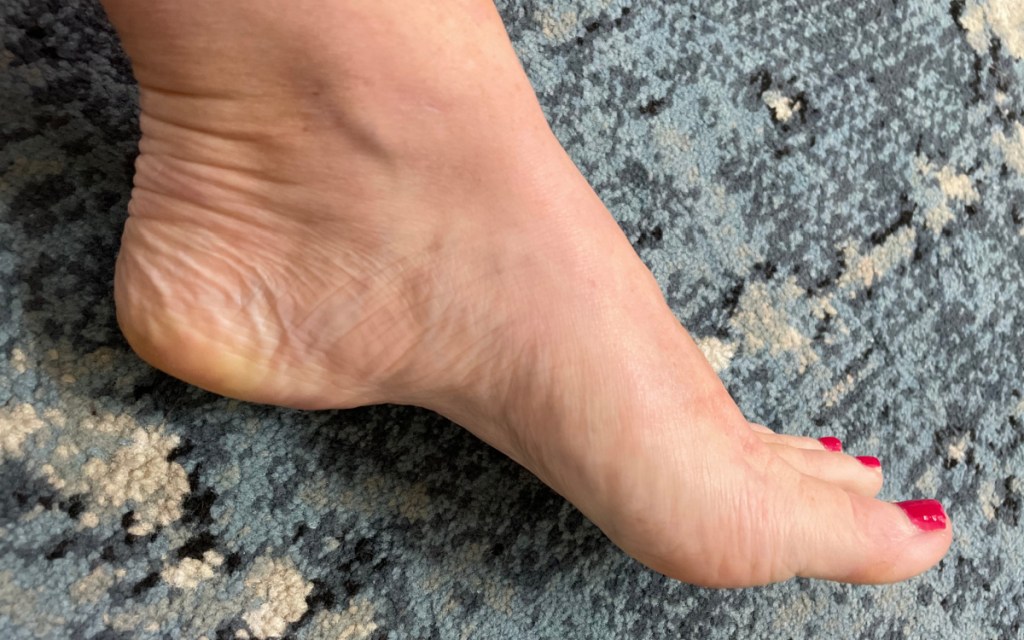 side angle of smooth foot after baby peel