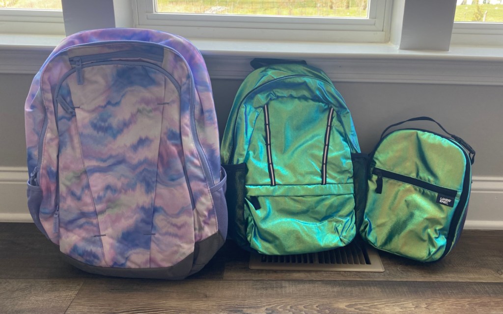 lands end backpacks and lunch bag
