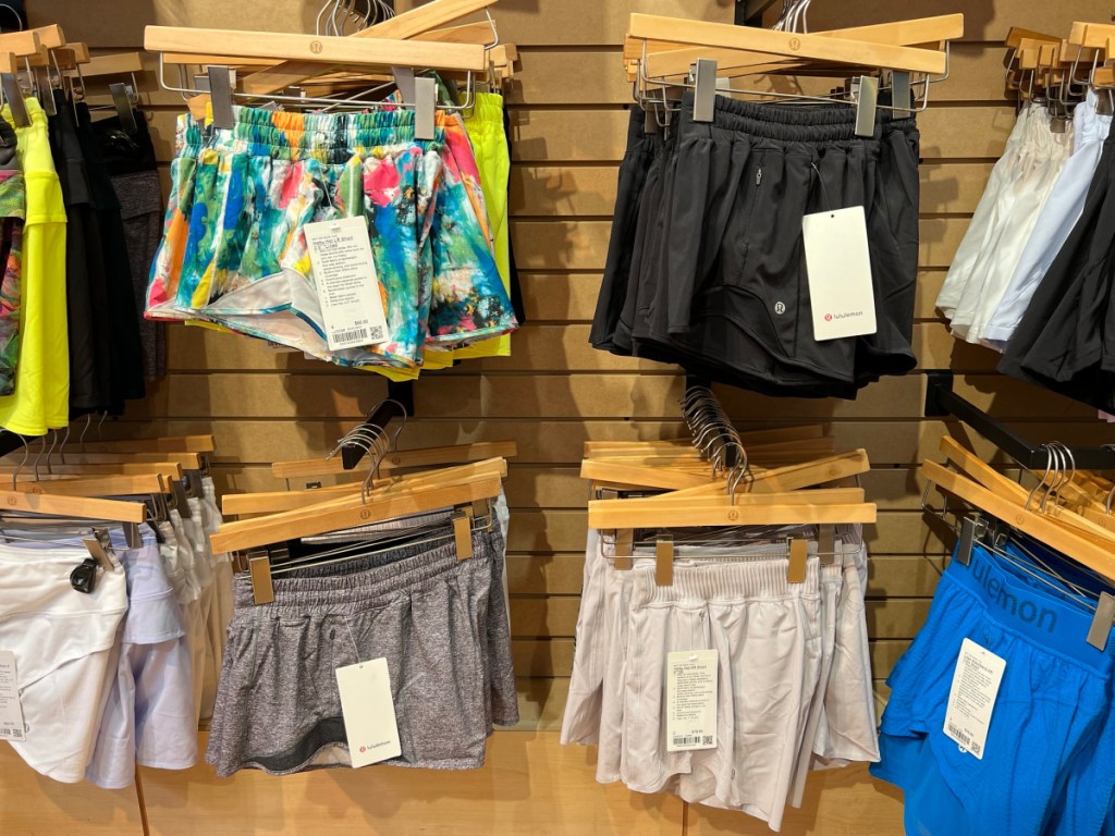 lulumeon shorts display