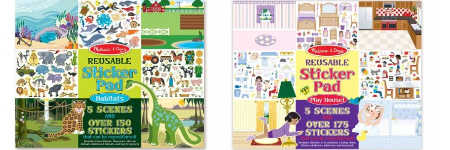 Melissa & Doug Reusable Sticker Pad: Habitats and home stock images