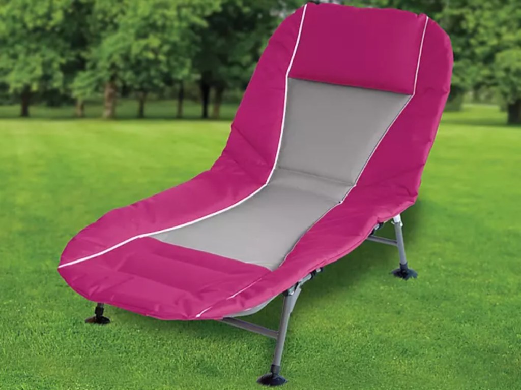 pink cot & lounger for kids