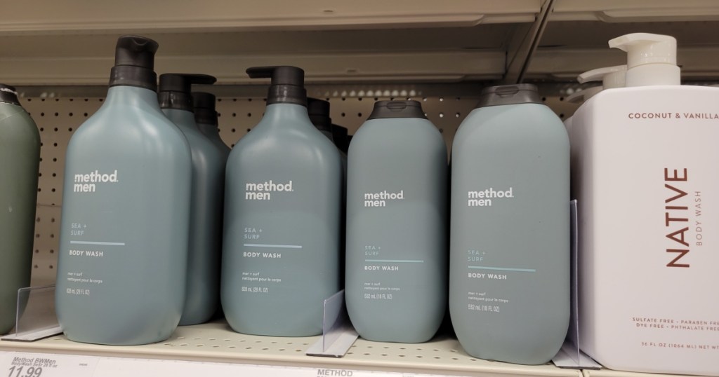body wash on shelf at Target