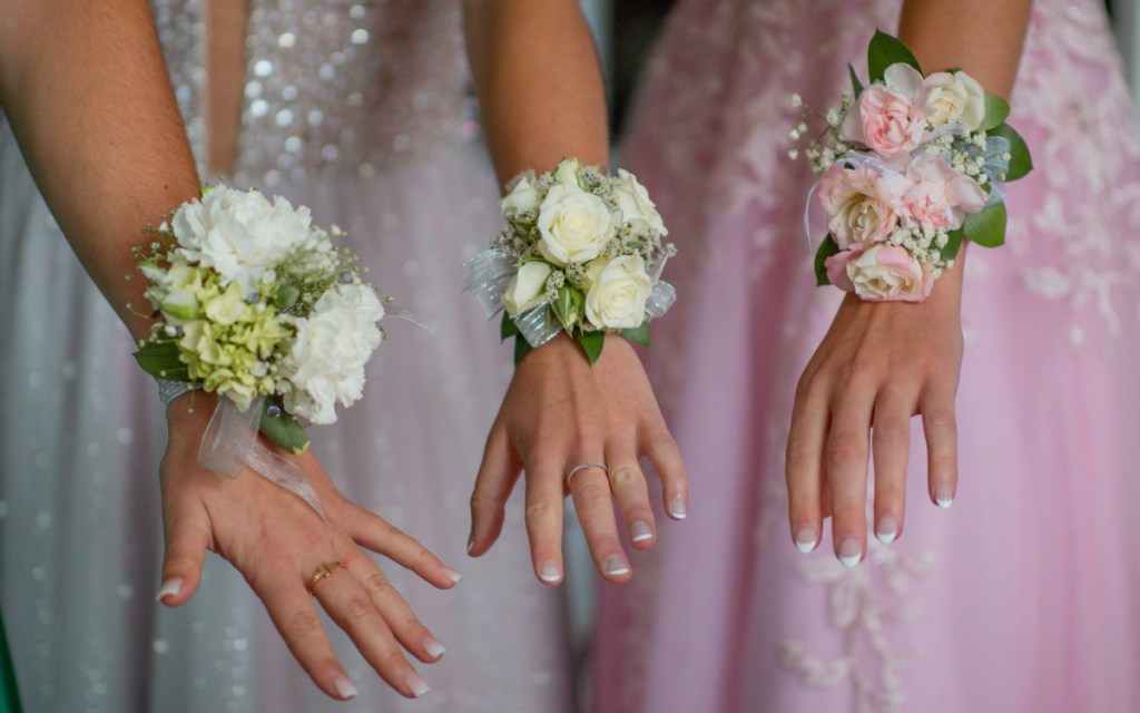 three prom corsages