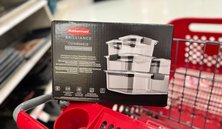 rubbermaid brilliance set in a target cart