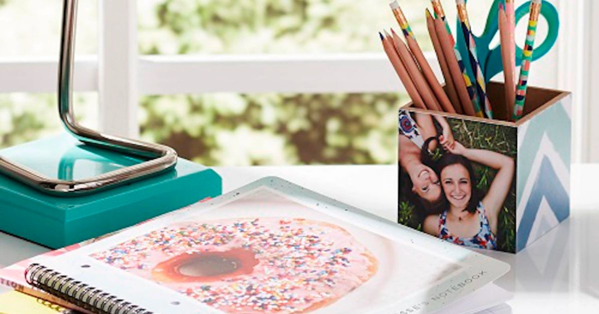 shutterfly notebooks and photo pencil holder