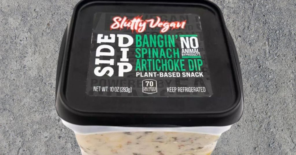 Slutty Vegan Side Dip on stone surface