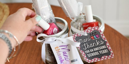 DIY “Mani Thanks” Manicure Gift in a Jar (For Teachers or Anyone!)
