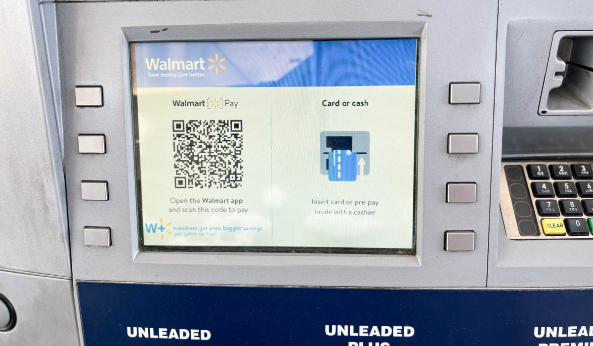 QR code at walmart gas pump