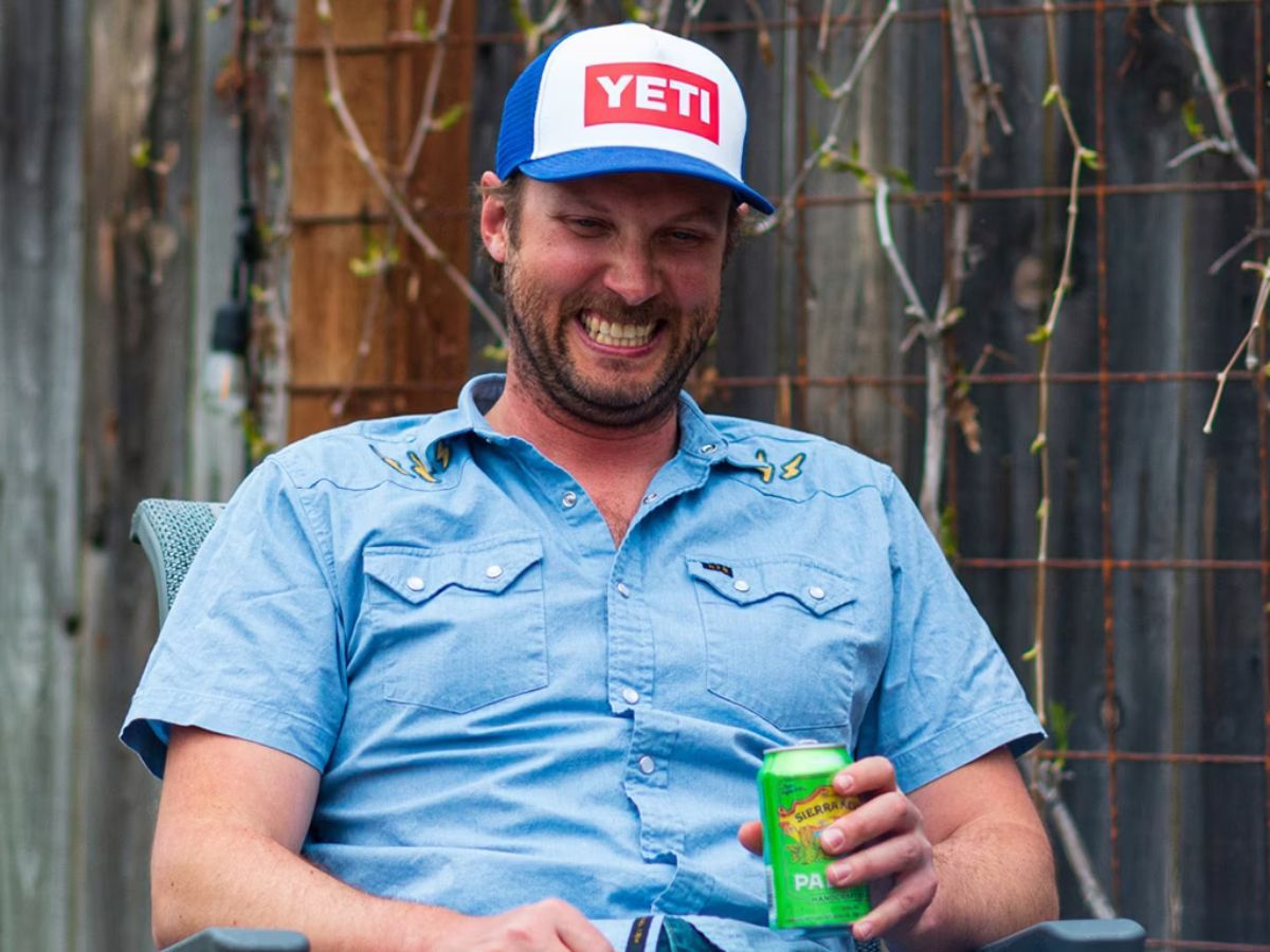 man wearing YETI truckers hat