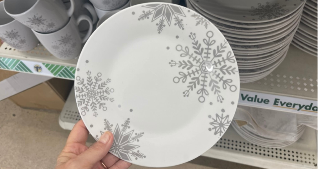 Dollar Tree Snowflake plate 
