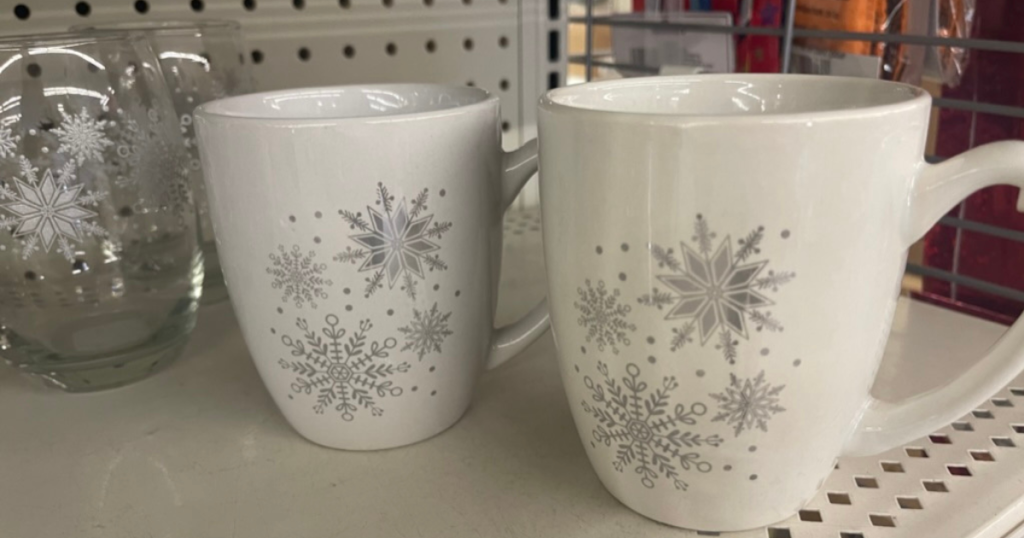 Dollar Tree Snowflake mugs 