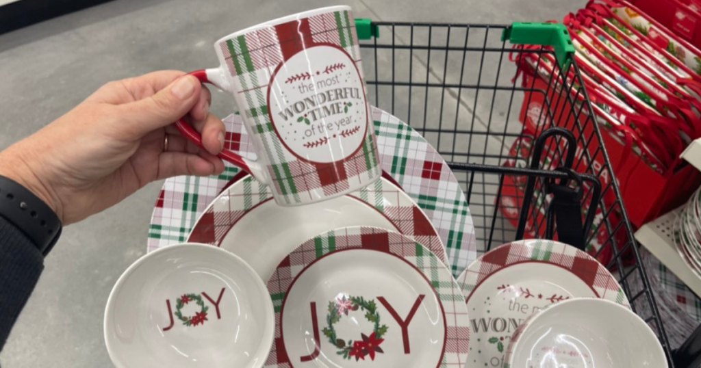 Dollar Tree Christmas Dishes and Mugs