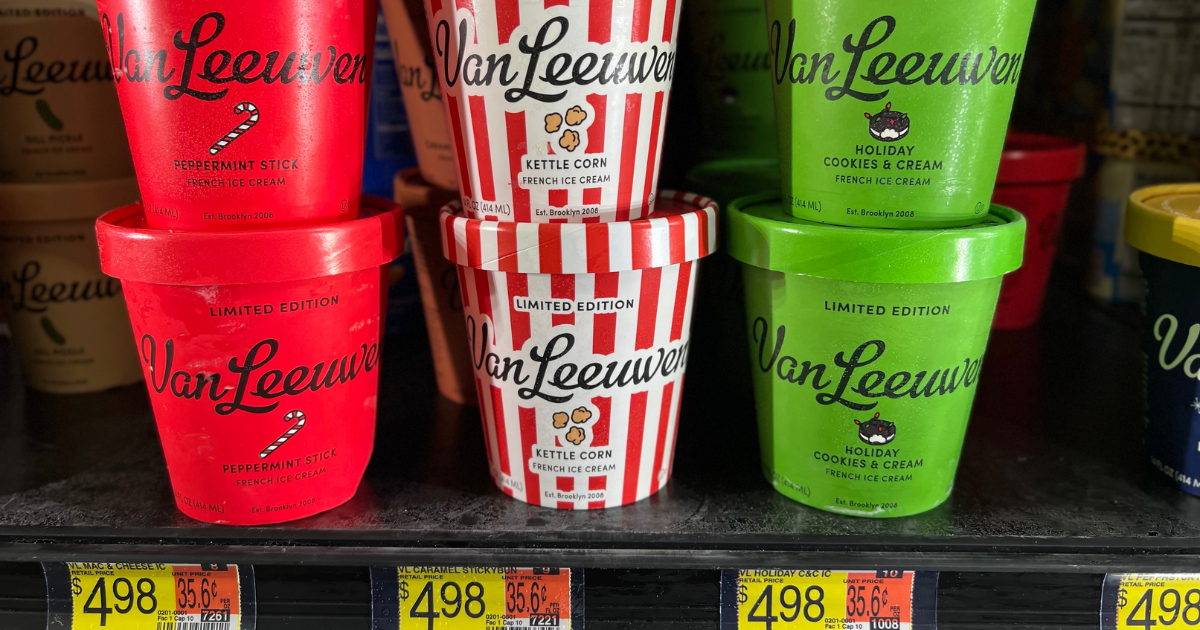 Van Leewans Ice Cream Holiday Flavors $4.98 Walmart