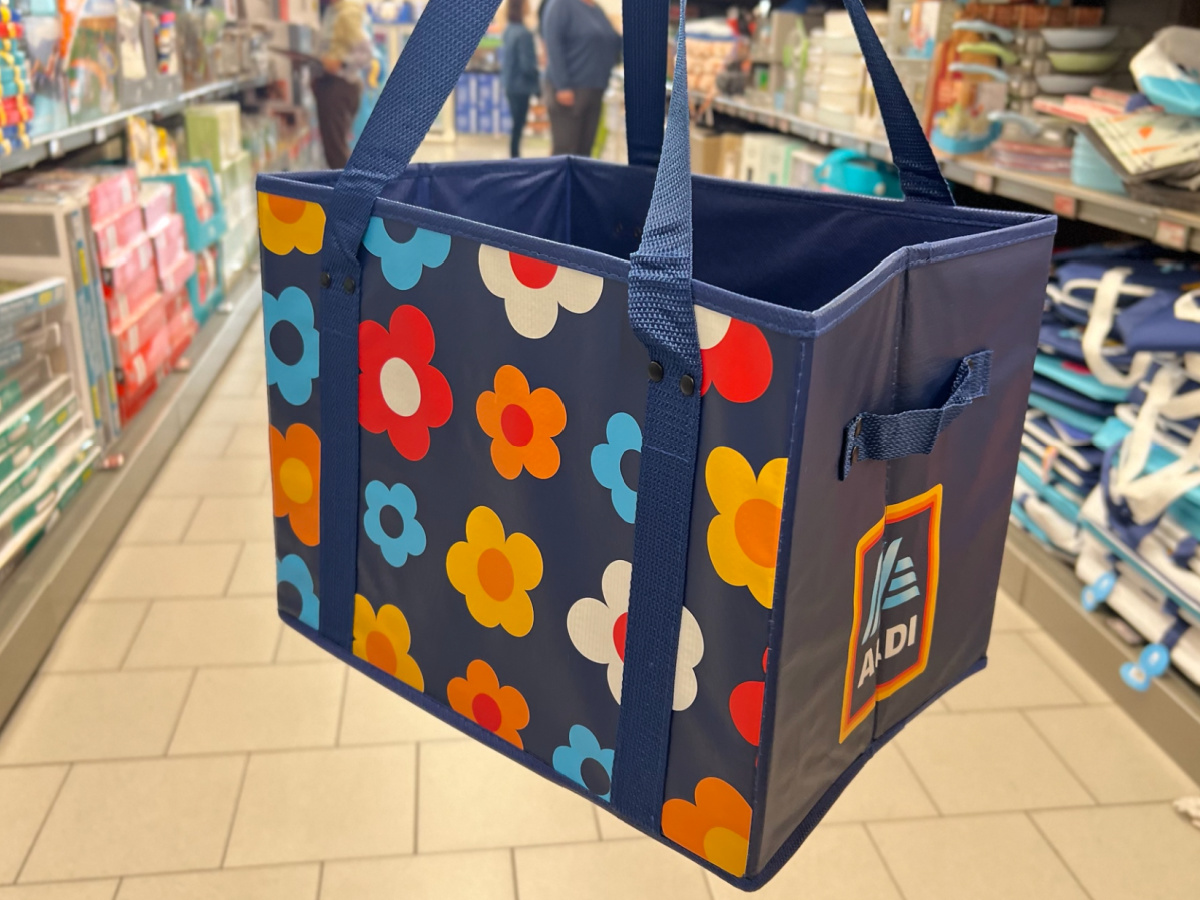 ALDI Collapsible Box Bag displayed at store