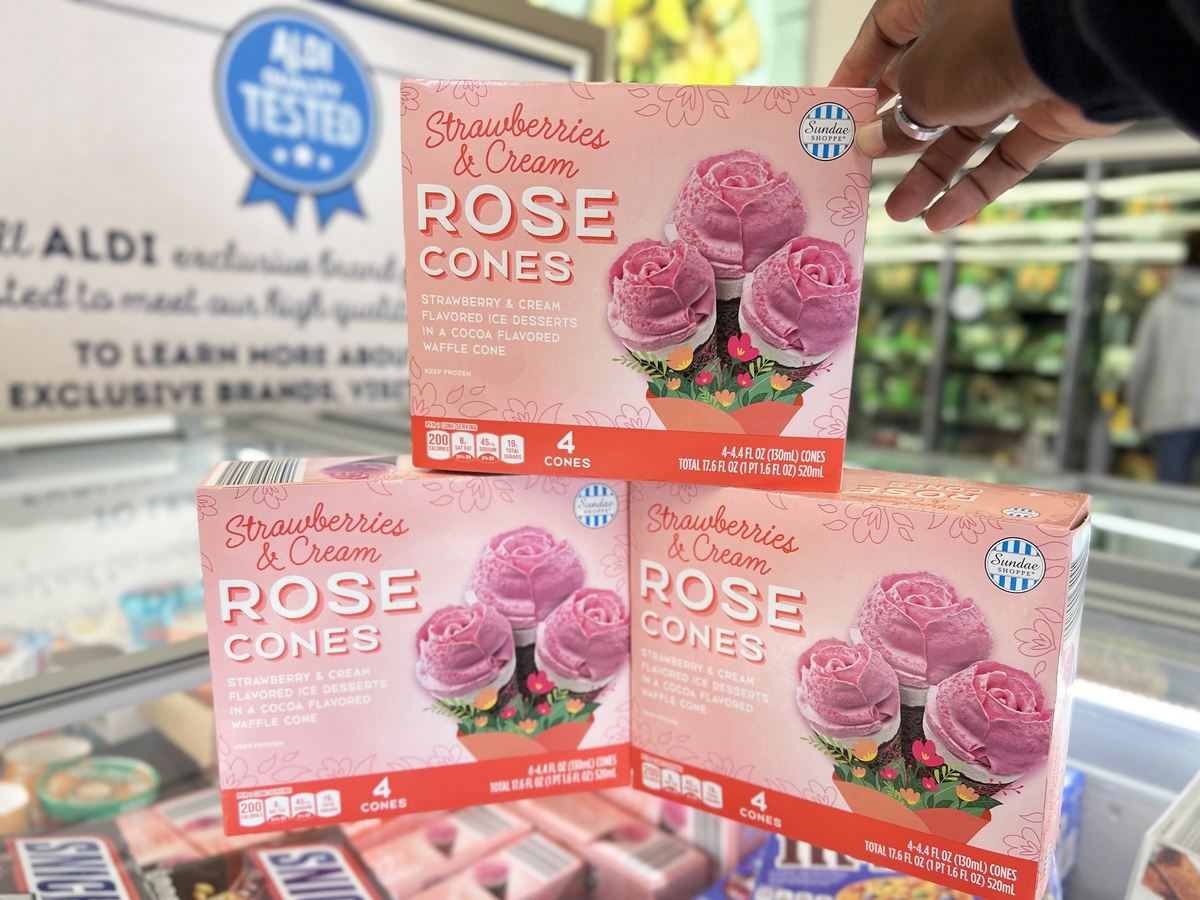 Aldi Is Selling Rose-Shaped Ice Cream Cones Starting Next Week