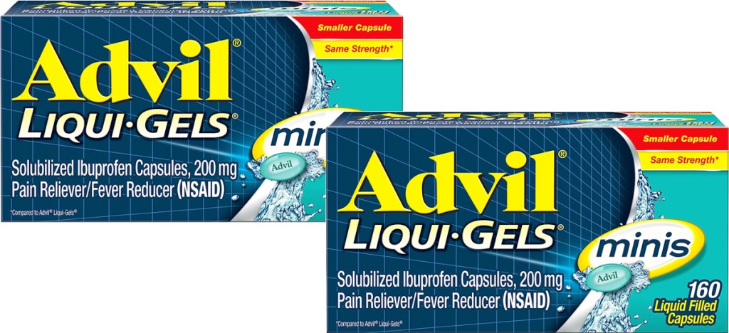 two boxes of Advil Liqui-Gels Minis