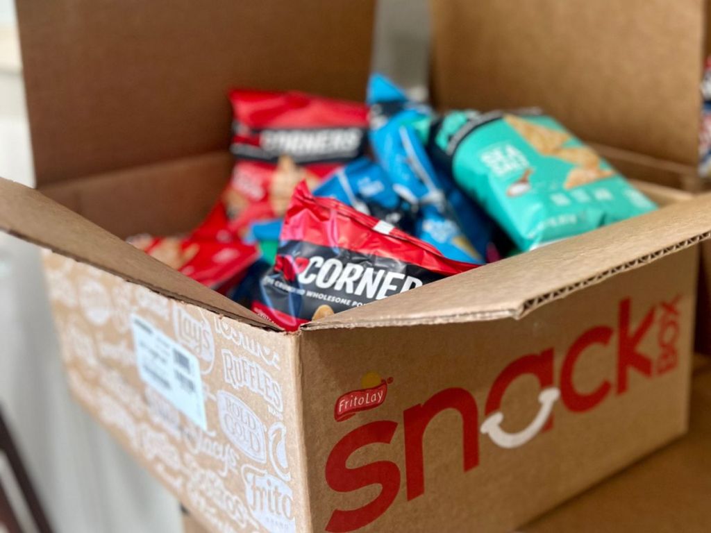 Box of Amazon Frito lay snacks