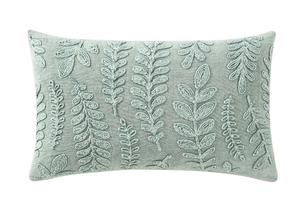stock photo of botanical sage decorative pillow