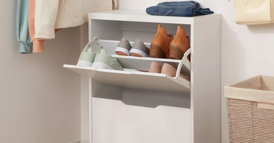 Target Shoe Storage Cabinet Only $48 Shipped (Reg. $60) | Organize Your Closet or Mudroom!