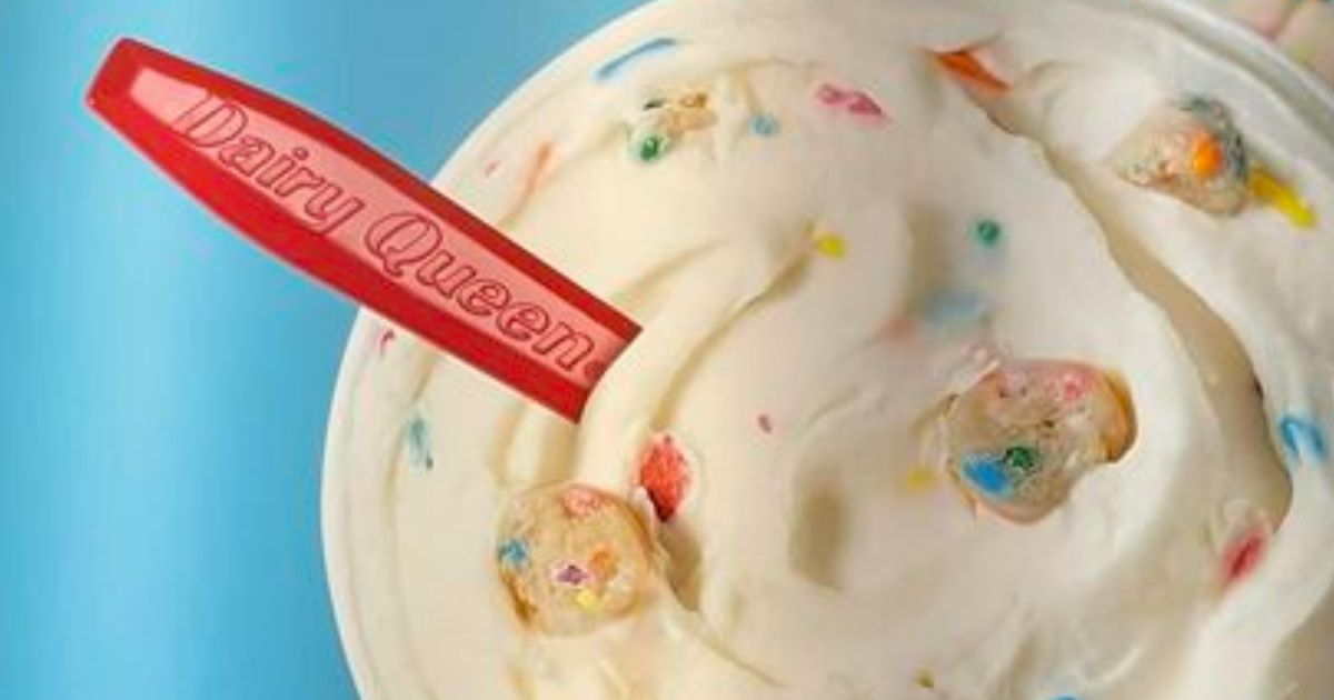 Cake batter cookie dough blizzard